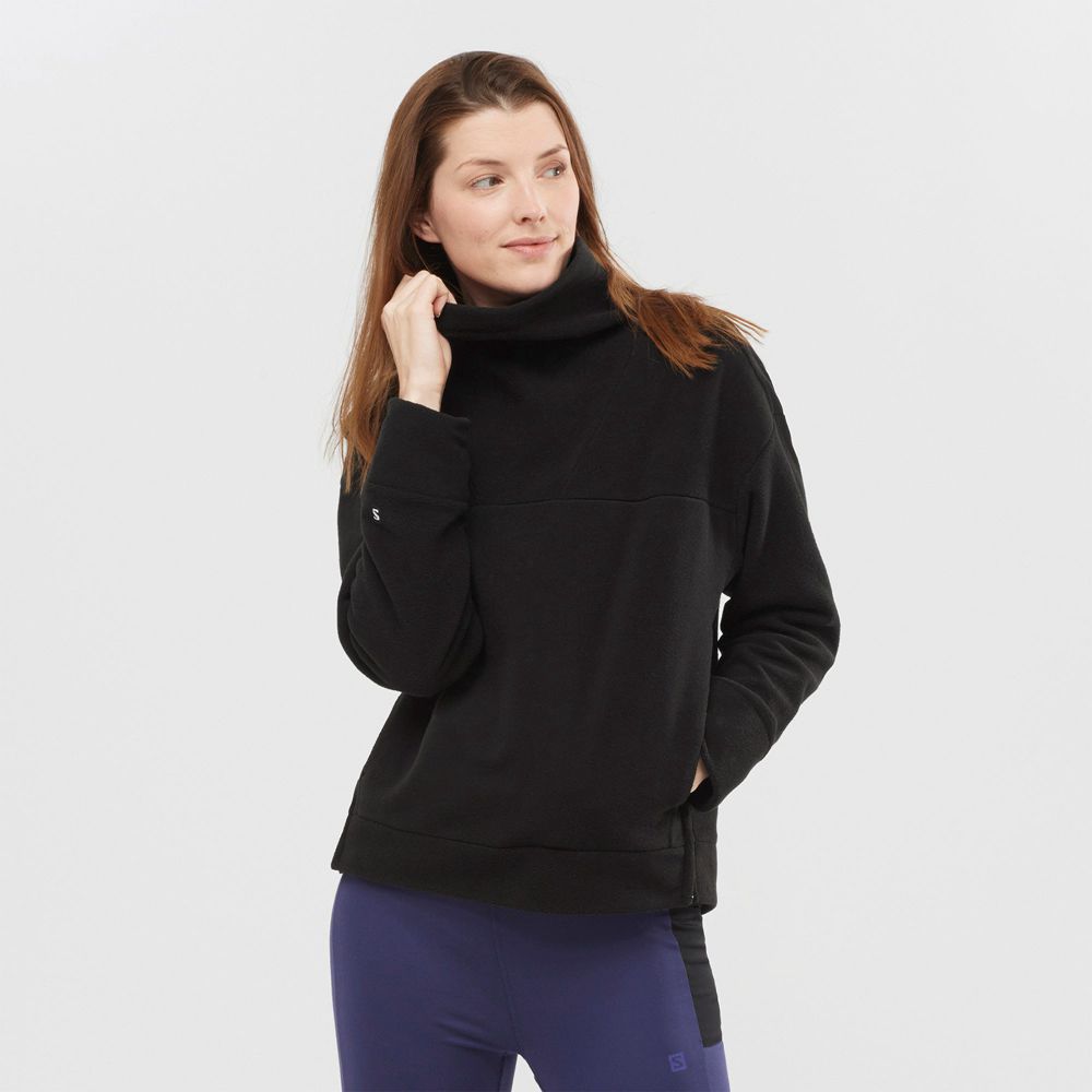 Pullover Salomon Mujer Negras - Salomon Argentina OUTLIFE MIDLAYER W,379825-DUX